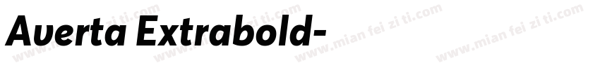 Averta Extrabold字体转换